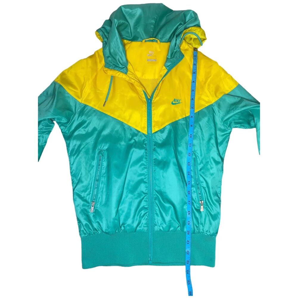 Nike Windrunner Women's Jacket Teal Yellow Windbreaker Jacket Size Small - EUC - Picture 9 of 12